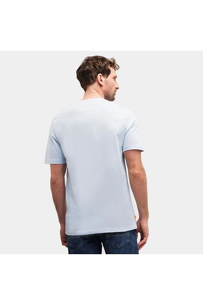 Timberland Coast Inspired Logo Graphic Regular Men's Blue Round Neck T-Shirt