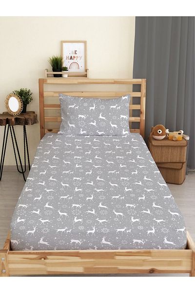 Evmila New Year's Special Pattern Printed Single Elastic Sheet Set