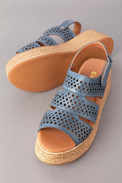 Gondol Жіночі сандалі на платформі з натуральної шкіри Mlk.2054