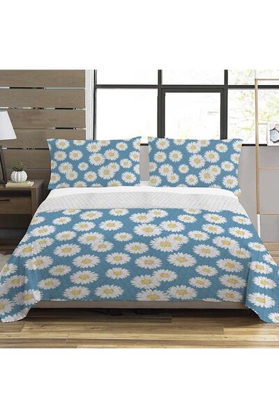 Evmila Daisy Pattern Double Printed Pique (200x220 Cm)