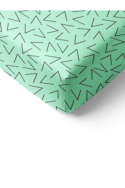 Evmila Modern Patterned Printed Single Elastic Sheet Set