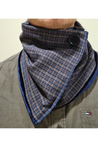 Leylace Erkek Lacivert Flanel Kumaş Erkek Boyunluk-4