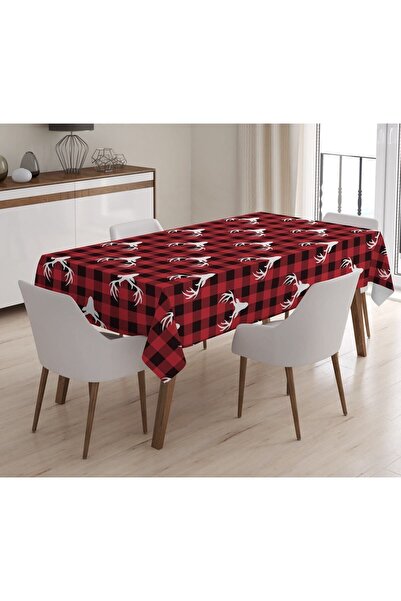 Evmila Новорічна спеціальна оксамитова скатертина з візерунком у клітинку та ...