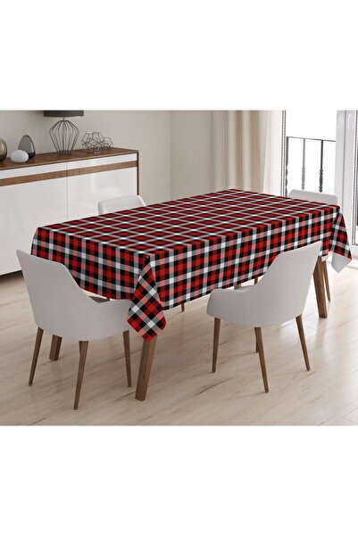 Evmila Новорічна спеціальна оксамитова скатертина з картатим візерунком