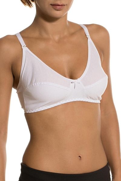 Miorre Women's White 100% Natural Cotton Comfort Bra
