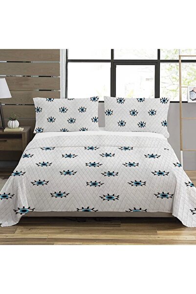 Evmila Göz Desen Çift Kişilik Baskılı Pike (200x220 Cm)