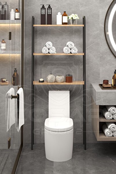 Cosargroup Wc Arkası Klozet Rafı Klozet Üstü Raf Ve Organizatör Havluluk Banyo Düzenliyici Atlantik Çam