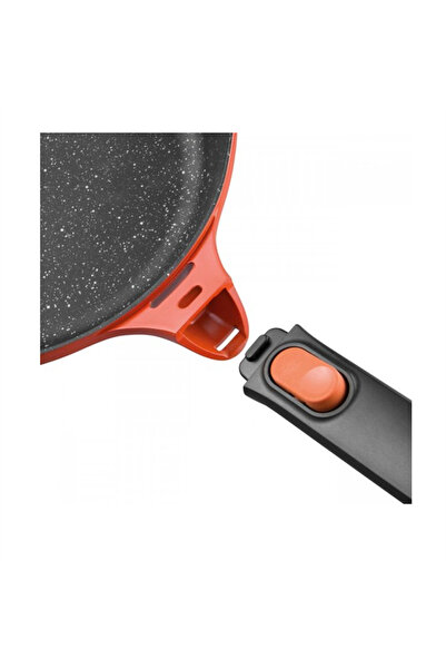 Berghoff Soft Orange Gem Stay Cool Grill Pan with Removable Handle - 24 CM