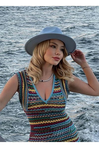 Külah Baby Blue Fedora Hat