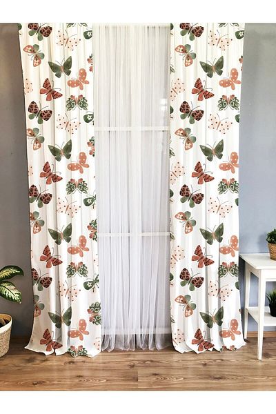 Evmila Printed Patterned Background Curtain for Kids and Baby Room
