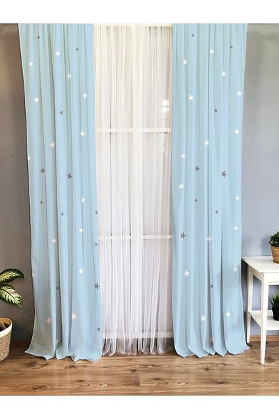 Evmila Printed Patterned Background Curtain for Kids and Baby Room