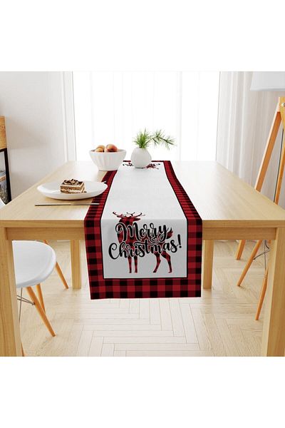 Evmila Christmas Patterned Runner Model