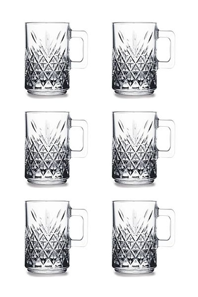 Paşabahçe Timeless Glass Mug 6 Pieces 315 cc (Large Size)