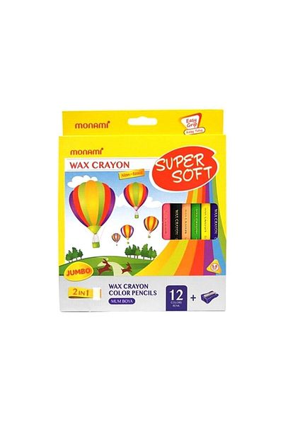 Monami 12 Colors Crayons Soft Crayon