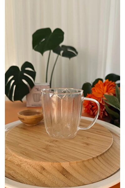 Luca Mia كوب زجاجي طبيعي بمقبض 6 قطع 20.0023