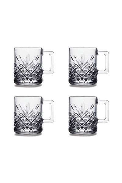 Paşabahçe Timeless Glass Mug 4 Pieces 250cc (Medium Size)