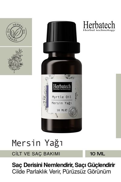 Herbatech Mersin Yağı 10ml Saç Bakımı Ve Cilt Bakımı Etkili
