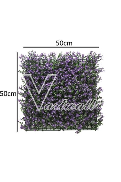 grassplast V.artwall Yapay Dikey Bahçe Mor Yapay Dikey Bahçe Duvar Kaplama Paneli Mor 50x50 Cm.