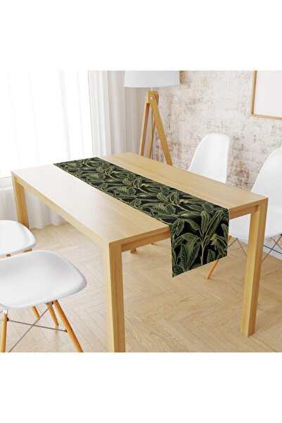 Lolla Evmila Velvet Fabric White Floor Leaf Runner Model 1451