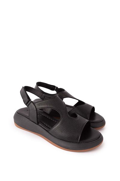 Gondol Genuine Leather Laser Cut Women's Sandals - Velcro Iz.2303