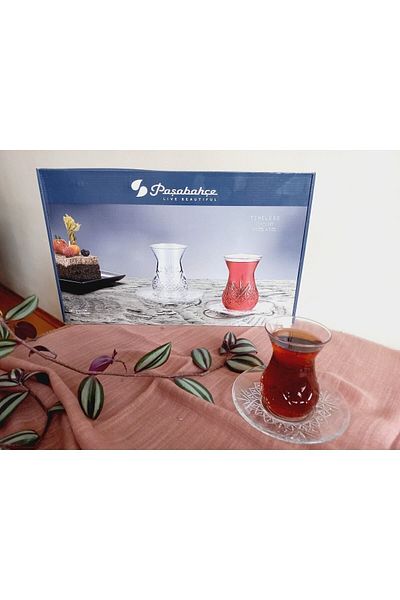Paşabahçe Tea Cup Timeless 12 Piece Tea Set Set
