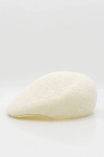 Külah Men's Summer Hat Special Design Straw Cap Ascot Cap - White