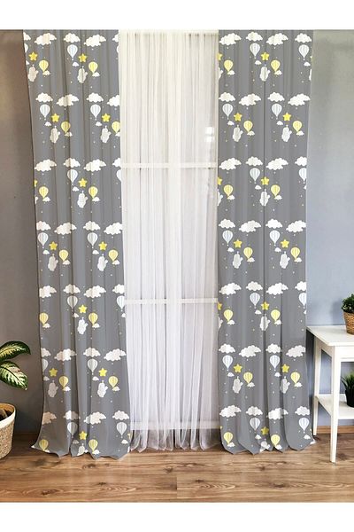Evmila Printed Children's Room Background Curtain