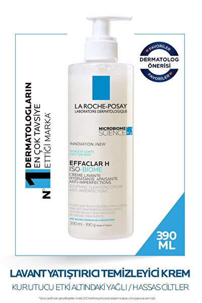 La Roche Posay LA ROCHE POSSAY EFFACLAR H ISOBİOME LAVANT TEMİZLEYİCİ KREM 390ML
