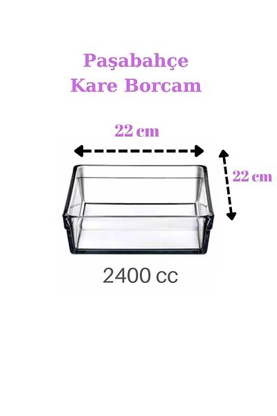 Paşabahçe 59304 Borcam Premium Square Baking Tray 2400cc - 2 Pieces Fma99929
