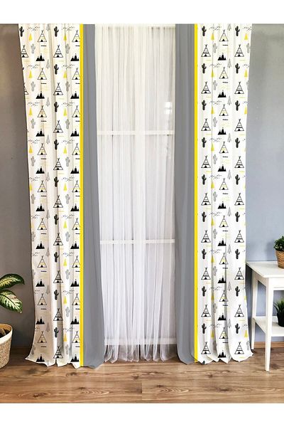 Evmila Printed Children's Room Background Curtain