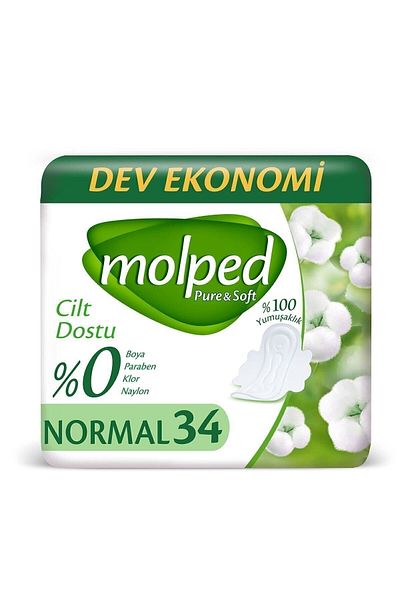 Molped 24+10 Pad Hed. Normal Pad - Pure & Soft 34Pcs