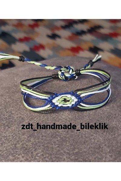 ZDTHandmade Colorful Evil Eye Macrame Bracelet