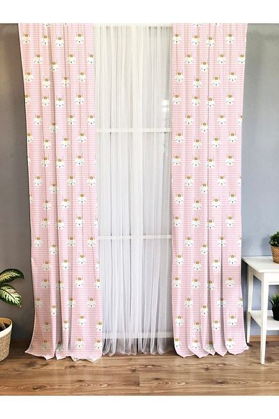 Evmila Printed Patterned Background Curtain for Kids and Baby Room