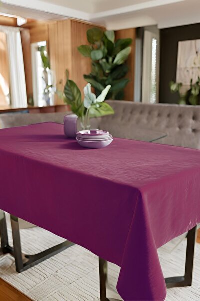 Cortibo Barcelona Velvet Textured Plum Tablecloth