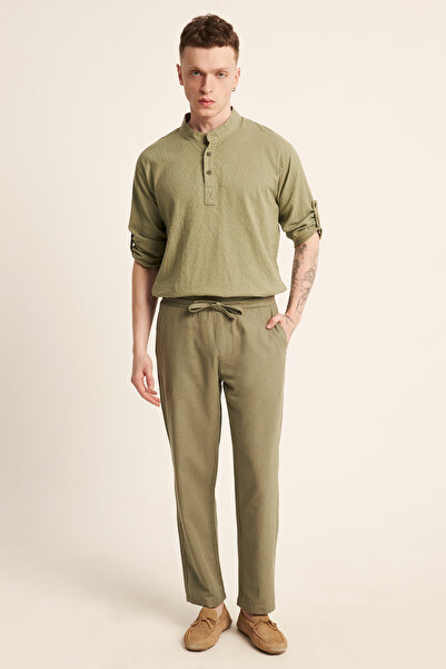 Northlight Unisex Çağla Keten Pamuk Karışımlı Casual Pantolon