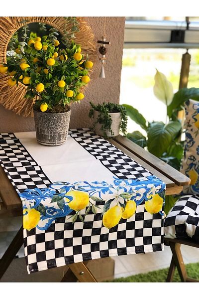 Evmila Lemon Pattern Runner 2182