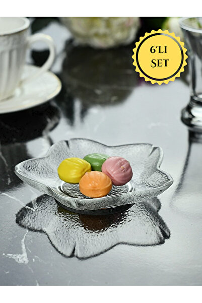 İnova Home Decor Yıldız Cam Çerezlik-Sosluk Takımı 6'lı