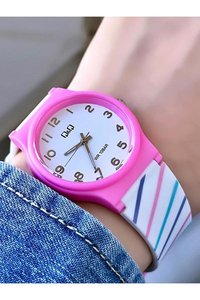 Q&Q  Women's Waterproof Plastic Cord Wristwatch