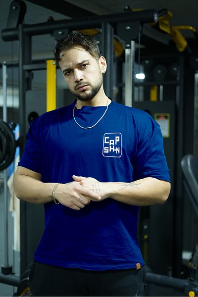 Oxlade Tricou oversize pentru bărbați - Capshon negru, de înaltă calitate, OxladeOnStage ®