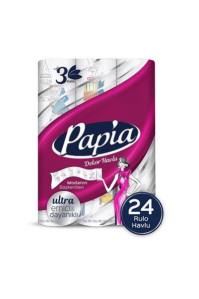 Papia Decor Paper Towel - 24 Rolls