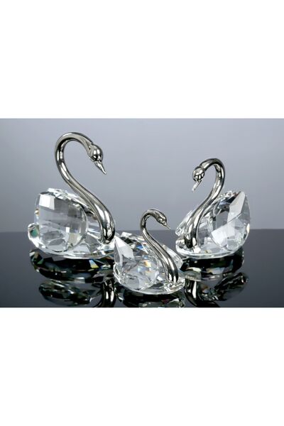 BELİZ HOME METAL BOYUNLU 3LÜ DEKORATİF KUĞU SET