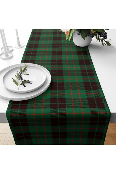 Evmila New Year Pattern Christmas and Christmas Special Design 4-Piece Throw Pillow Cover and Runner Set
