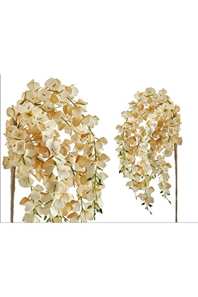 esdekor Bahar Dal Açık Kahve 97cm Decorative Dekoratif Sarkan Yapay Çiçek Gerçekçi Dekor Tamamlayıcı 1 Adet