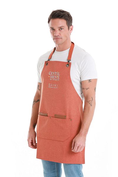 Hatemoğlu Orange Gentleman Kitchen Apron - Stylish and Useful