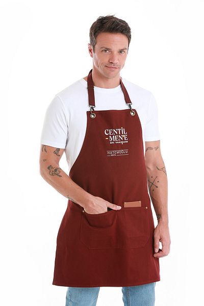 Hatemoğlu Claret Red Gentleman Kitchen Apron