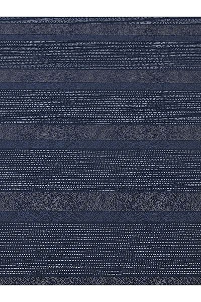 Evmila Modern Pattern Double Printed Pique (200x220 Cm) Navy Blue