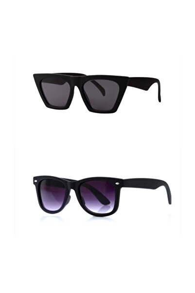 Della Pianto Unisex 2li Set Lüx Siyah Güneş Gözlüğü