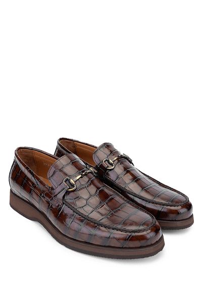 Tamer Tanca Men's Brown Genuine Leather Loafer Shoes