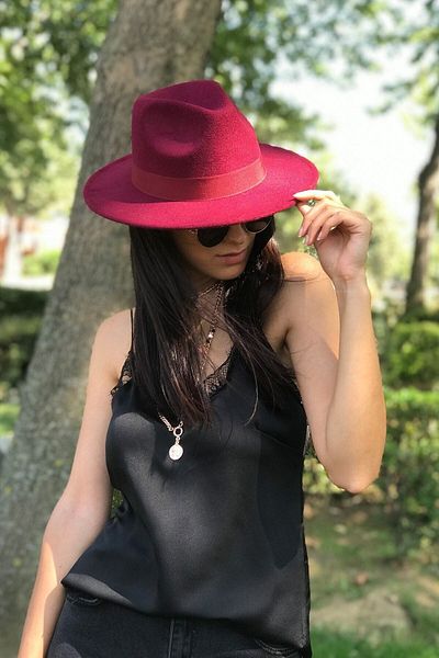 Külah Burgundy Fedora Hat