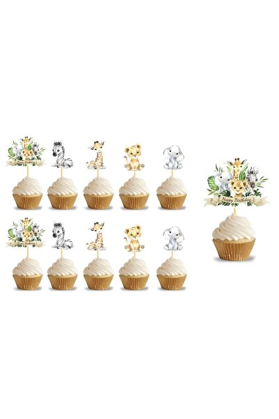 Öztürkpartievi مسواك حيوانات سفاري بيبي 10'